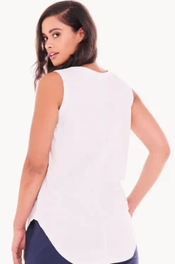 Tops|Betty Basics Plain Keira Tank White