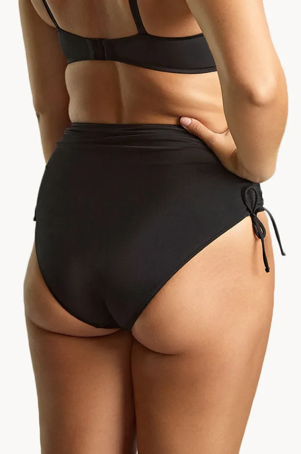 Bottoms|Panache Plain Midi Gathered Brief Black