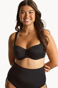 Bikini Tops|Panache Plain Olivia F Cup Full Bra Black