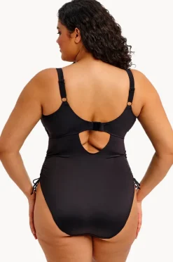 One Pieces|Elomi Swimwear Plain Sailing G Cup Adjustable Side One Piece BLACK