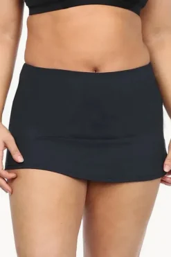 Bottoms|Base Swim Plain Skirted Pant Black