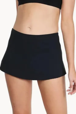 Bottoms|Base Swim Plain Skirted Pant Black