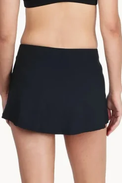 Bottoms|Base Swim Plain Skirted Pant Black