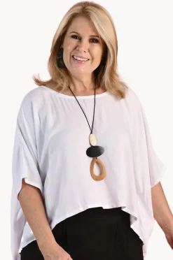 Tops|Bodacious Plain Sydney Top White