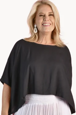Tops|Bodacious Plain Sydney Top Black