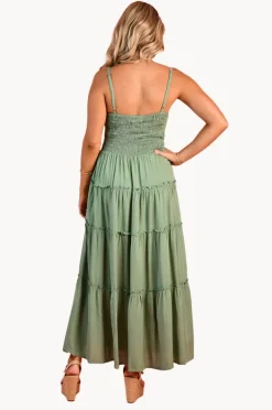 Dresses|Go Girl Plain Traveller Maxi Dress Sage