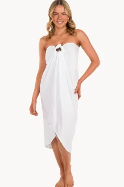 Sarongs|Bodacious Plain Tube Sarong White