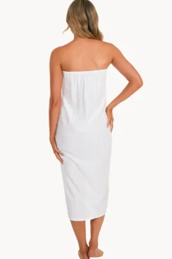 Sarongs|Bodacious Plain Tube Sarong White