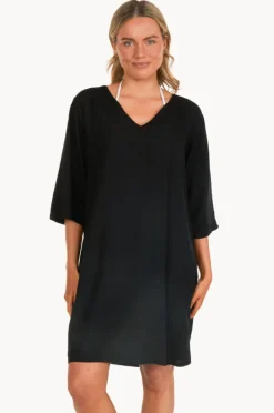 Overswim|Sundrenched Plain Tunic Black
