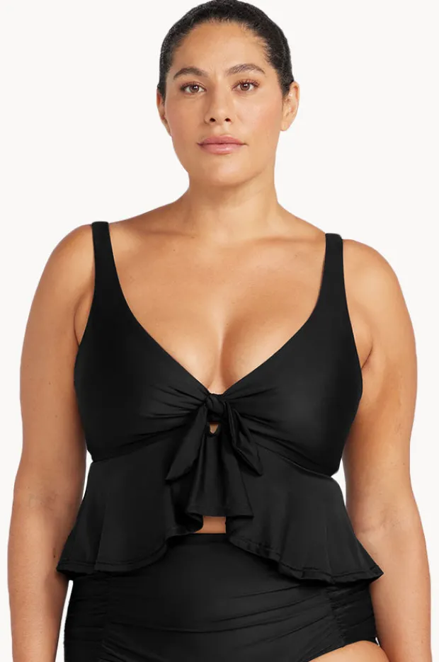 Bikini Tops|Artesands Plains Chagall Midriff Bikini Top Black