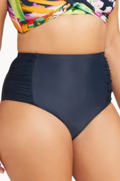 Bottoms|Artesands Plains High Waisted Pant Navy