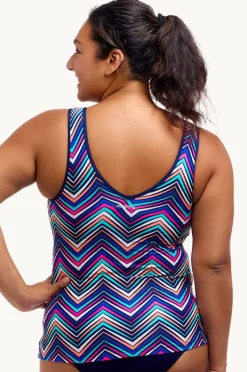 Tankini Tops|Funkita Point Out DD/E Cup Zip Front Tankini Separate Multi
