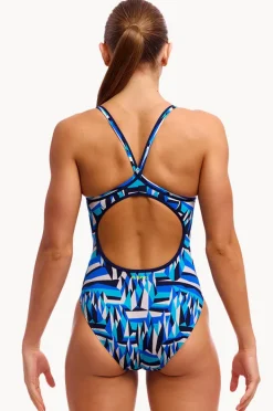 One Pieces|Funkita Polar Caps Diamond Back One Piece Blue