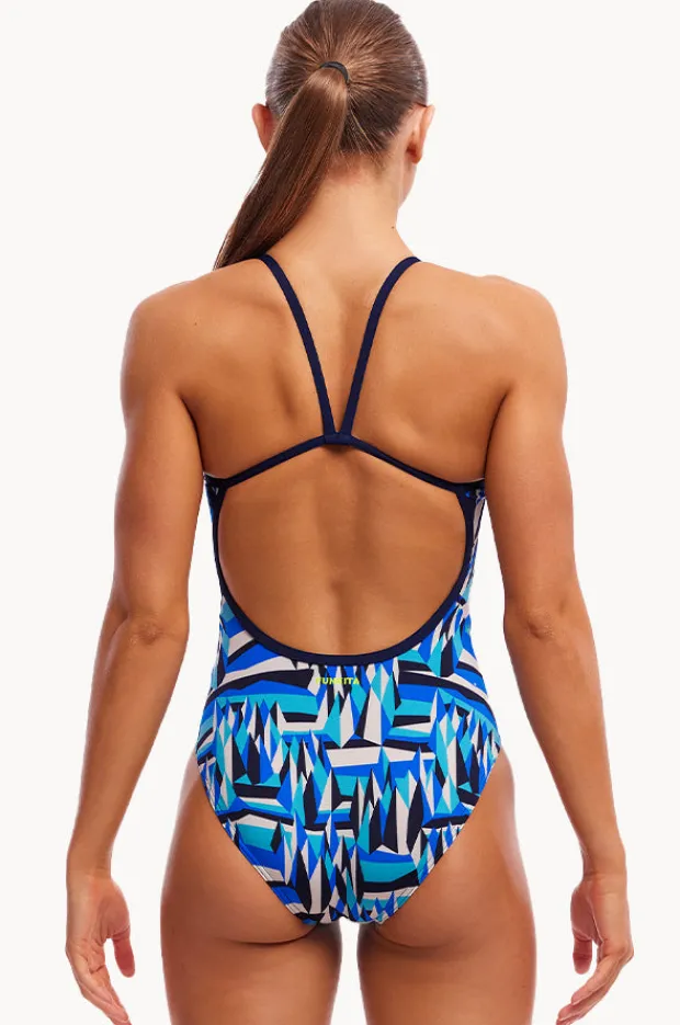 One Pieces|Funkita Polar Caps Single Strap One Piece Blue