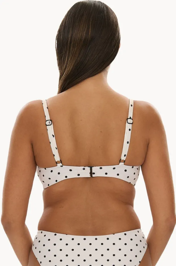 Bikini Tops|Raq Apparel Polka Dot GG/H Cup Balconette Bra Cream