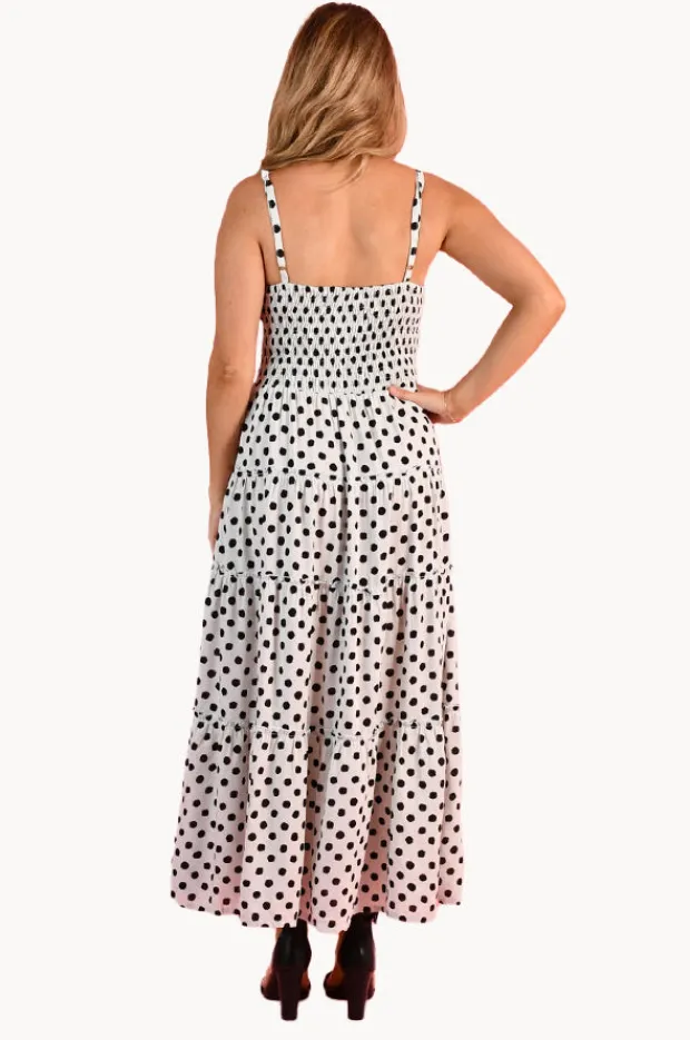 Dresses|Go Girl Polka Dot Traveller Maxi Dress Black