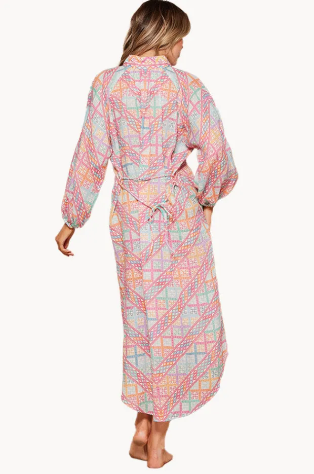 Dresses|Tigerlily Pomona Lorena Maxi Shirt Dress Multi Geo