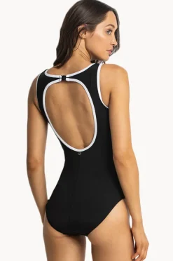 One Pieces|Sunseeker Pool High Neck One Piece BLACK