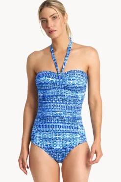 One Pieces|Jantzen Portugal Halter Bandeau One Piece Navy