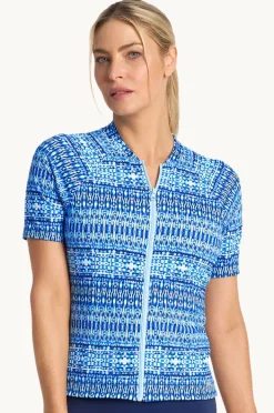 Rashies & Sunsuits|Jantzen Portugal Short Sleeve Suntop Navy