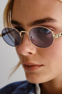 Sunglasses|Sunglasses|Le Specs Poseidon Deux Sunglasses Gold