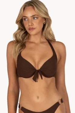 Bikini Tops|Baku Positano Booster Halter Mocha