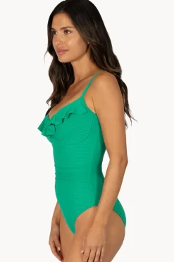 One Pieces|Baku Positano D/DD Cup Frill One Piece Emerald