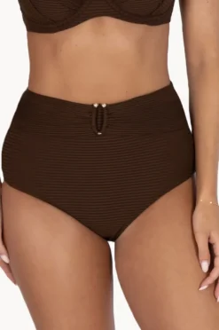 Bottoms|Baku Positano Ultra High Waist Pant Mocha