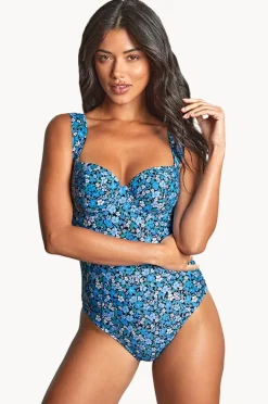 One Pieces|Panache Posy Monica E Cup Balconette One Piece Blue