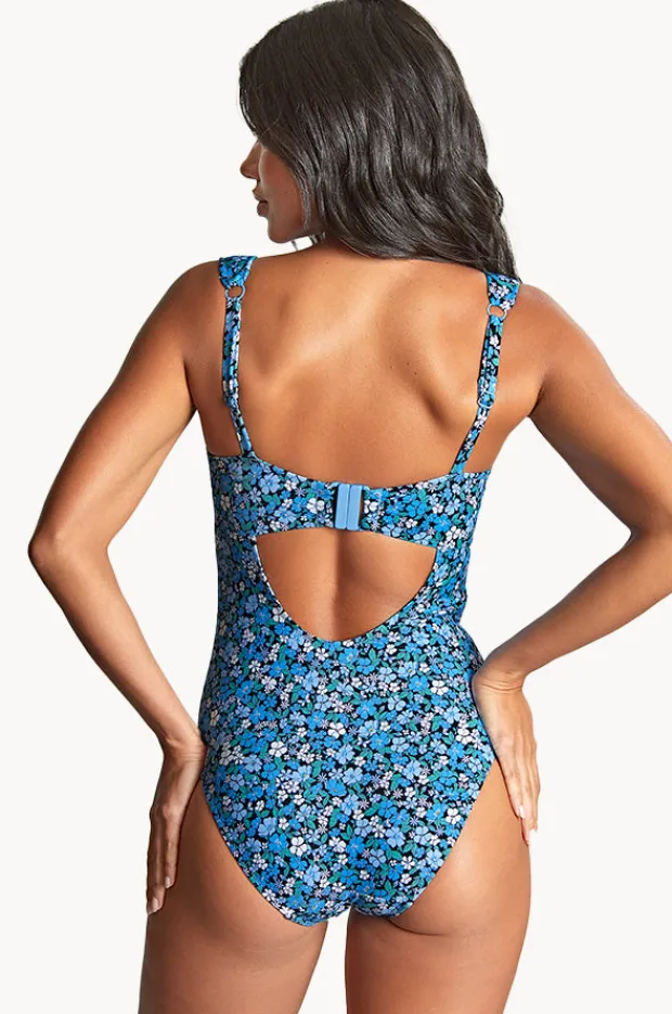 One Pieces|Panache Posy Monica E Cup Balconette One Piece Blue