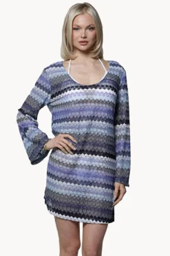 Overswim|J.valdi Praia Bell Sleeve Tunic Blue/Multi