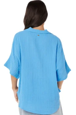 Tops|Rip Curl Premium Surf Short Sleeve Shirt Azure