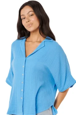 Tops|Rip Curl Premium Surf Short Sleeve Shirt Azure