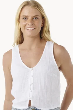 Tops|Rip Curl Premium Surf Top White