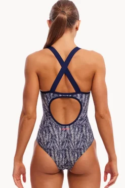 One Pieces|Funkita Pressure Palm Eclipse One Piece Navy/white