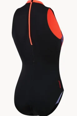 One Pieces|Speedo Printed Hydrasuit One Piece Black/Multi
