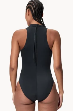 One Pieces|Speedo Printed Hydrasuit One Piece Black/Cobalt