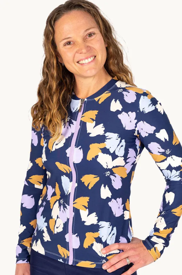 Rashies & Sunsuits|Babes In The Shade Purple Haze Suntop Purple/orange