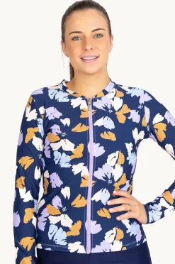 Rashies & Sunsuits|Babes In The Shade Purple Haze Suntop Purple/orange