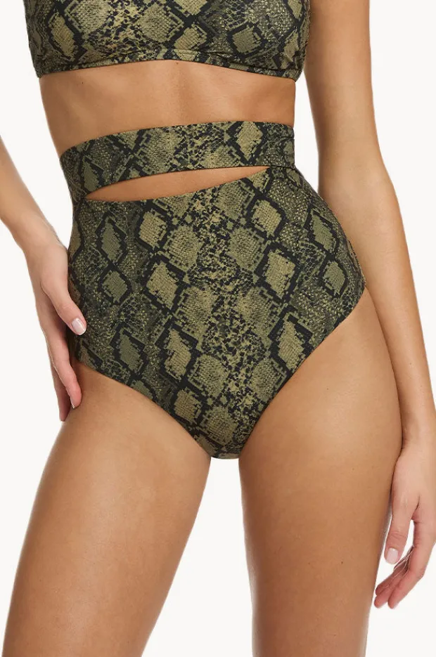 Bottoms|Jets Python Ultra High Waist Splice Pant Olive