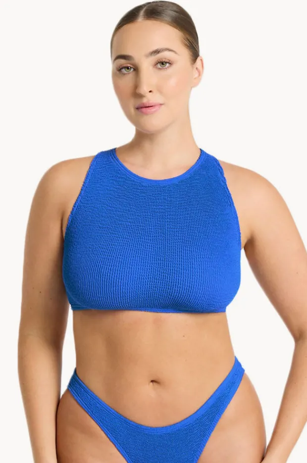 Bikini Tops|Bond-eye Recycled Sydney Crop Cobalt
