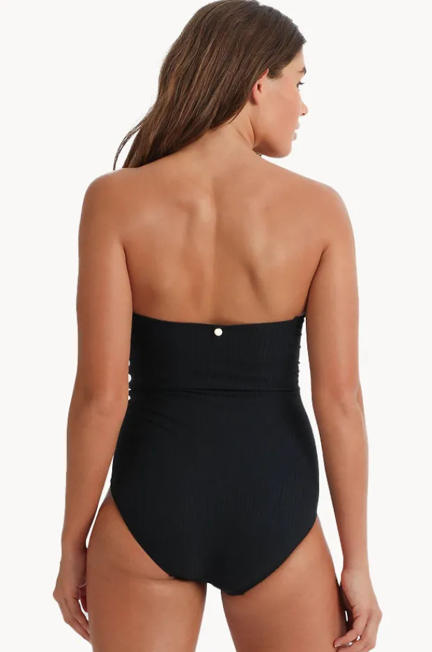 One Pieces|Sunseeker Reset Bandeau One Piece Black