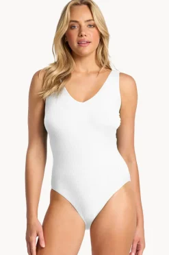 One Pieces|Sunseeker Reset DD/E Cup Vee Ring Back One Piece White