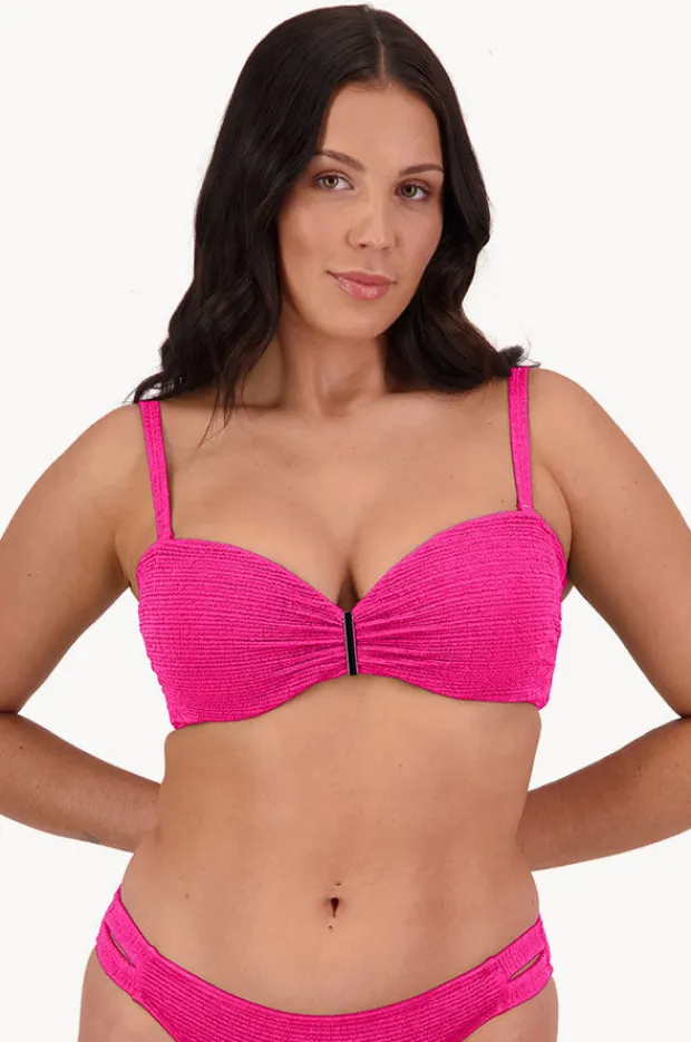 Bikini Tops|Moontide Retro Deco DD/E Cup Bandeau Hot pink