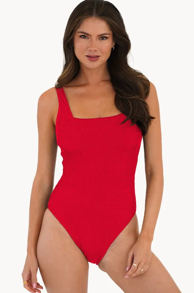 One Pieces|Moontide Retro Deco F/G Cup Square Neck One Piece Hibiscus