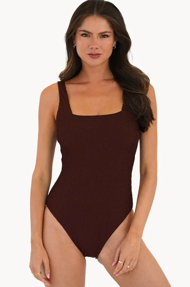 One Pieces|Moontide Retro Deco F/G Cup Square Neck One Piece Espresso