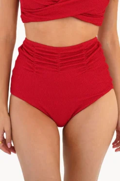 Bottoms|Moontide Retro Deco High Waist Gathered Pant Hibiscus