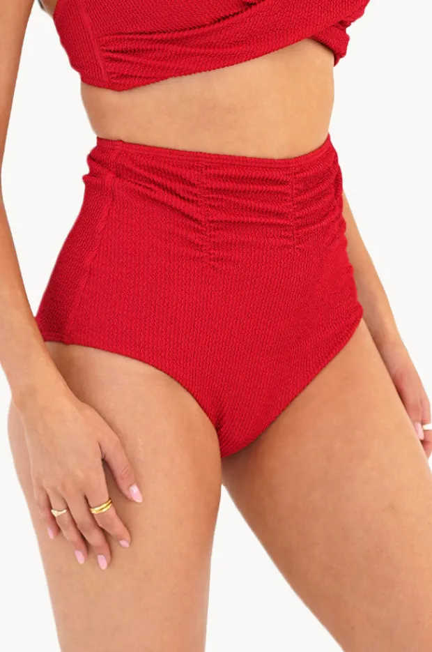 Bottoms|Moontide Retro Deco High Waist Gathered Pant Hibiscus