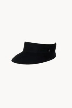 Headwear|Cherry Red Ribbon Wide Brim Visor Black