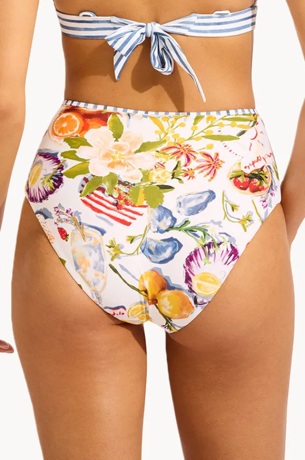 Bottoms|Seafolly Riviera Coast High Waisted Pant White